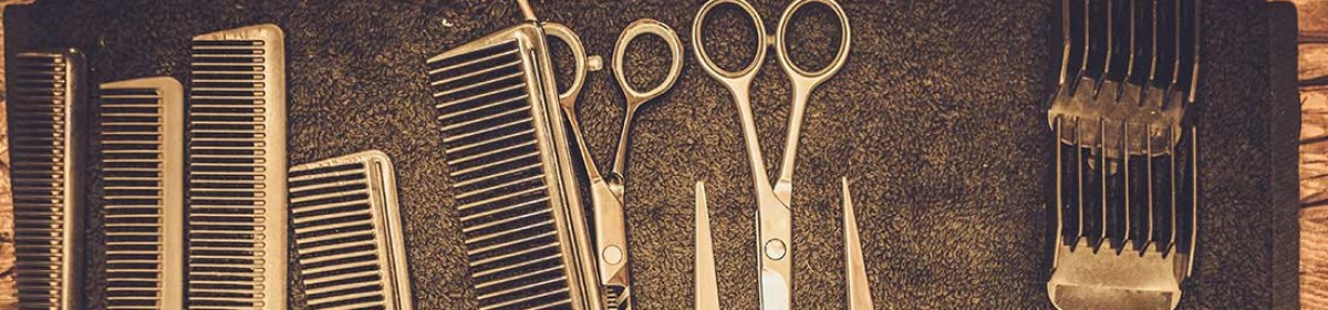 header with itens of barber